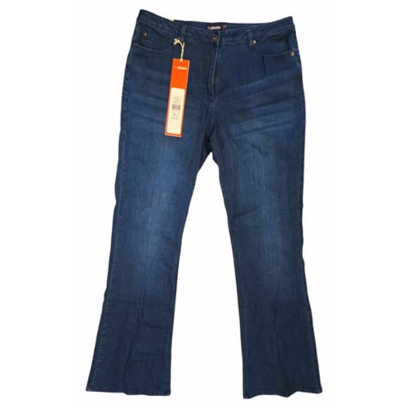 Long Tall Sally Shaper Bootcut Jeans Size 14 TALL NWT Blue LTS Regular Rise NEW - Picture 1 of 6